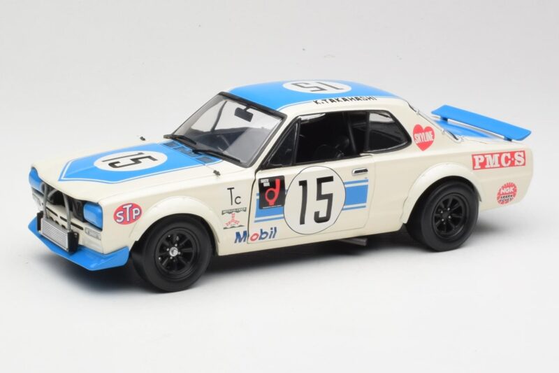 Nissan Skyline 2000GT-R KPGC10 #15 K. Takahashi Nissan Works JTCC 1972 Kyosho 1:18 08122B Métal Moulé