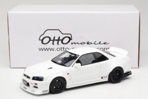 Nissan Skyline GT-R BNR34 by KRC Pearl White Otto 1:18 OT1135 Résine — image 6 sur 6