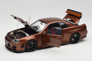 Nissan Skyline GT-R R34 Customized Metallic Bronze MotorHelix 1:18 M83414 Métal Moulé — image 2 sur 8