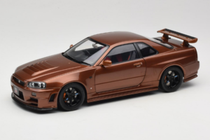 Nissan Skyline GT-R R34 Customized Metallic Bronze MotorHelix 1:18 M83414 Métal Moulé