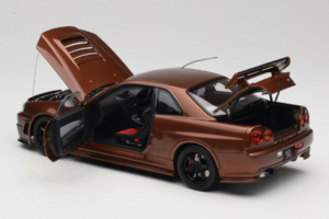 Nissan Skyline GT-R R34 Customized Metallic Bronze MotorHelix 1:18 M83414 Métal Moulé — image 5 sur 8