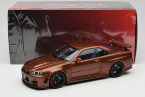 Nissan Skyline GT-R R34 Customized Metallic Bronze MotorHelix 1:18 M83414 Métal Moulé — image 8 sur 8