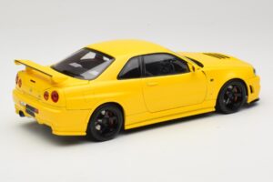 Nissan Skyline GT-R R34 Customized Version Jaune MotorHelix 1:18 M83412 Métal Moulé — image 3 sur 8