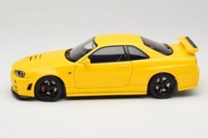Nissan Skyline GT-R R34 Customized Version Jaune MotorHelix 1:18 M83412 Métal Moulé — image 4 sur 8