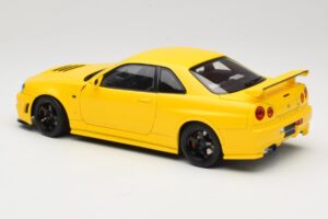 Nissan Skyline GT-R R34 Customized Version Jaune MotorHelix 1:18 M83412 Métal Moulé — image 7 sur 8