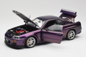 Nissan Skyline GT-R R34 V-Spec Midnight Violet AUTOart 1:18 77305 Métal Moulé — image 2 sur 8