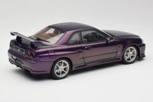 Nissan Skyline GT-R R34 V-Spec Midnight Violet AUTOart 1:18 77305 Métal Moulé — image 3 sur 8