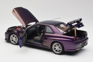 Nissan Skyline GT-R R34 V-Spec Midnight Violet AUTOart 1:18 77305 Métal Moulé — image 5 sur 8