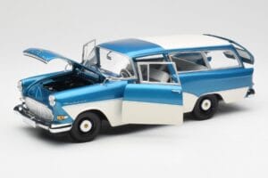 Opel Rekord P1 Caravan Bleu Métallisé Minichamps 1:18 180043210 Métal Moulé — image 2 sur 8