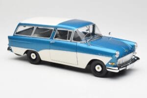 Opel Rekord P1 Caravan Bleu Métallisé Minichamps 1:18 180043210 Métal Moulé — image 6 sur 8