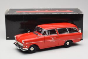Opel Rekord P1 Caravan Feuerwehr Neuenkirchen Minichamps 1:18 180043291 Métal Moulé — image 8 sur 8