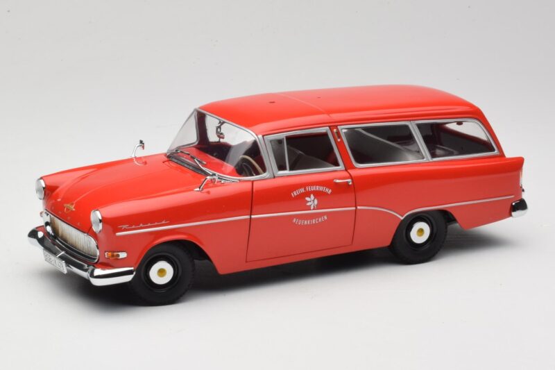 Opel Rekord P1 Caravan Feuerwehr Neuenkirchen Minichamps 1:18 180043291 Métal Moulé