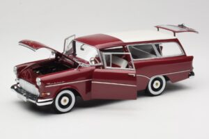 Opel Rekord P1 Caravan Rouge Minichamps 1:18 180043211 Métal Moulé — image 2 sur 8