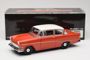 Opel Rekord P1 Rouge Minichamps 1:18 180043201 Métal Moulé — image 8 sur 8