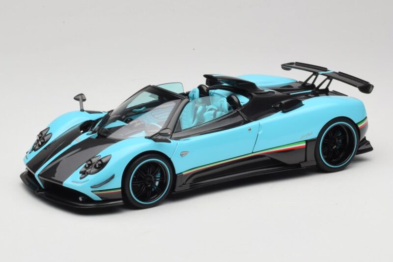 Pagani Zonda Uno Carbon Bleu Clair Almost Real 1:18 850630001 Métal Moulé