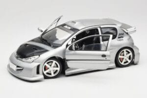Peugeot 206 MTK Argent Solido 1:18 1817 Métal Moulé — image 2 sur 8