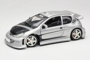 Peugeot 206 MTK Argent Solido 1:18 1817 Métal Moulé