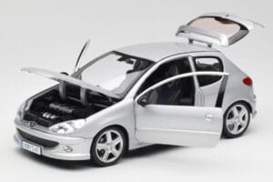 Peugeot 206 RC Aluminium Argent Norev 1:18 184726 Métal Moulé — image 2 sur 8