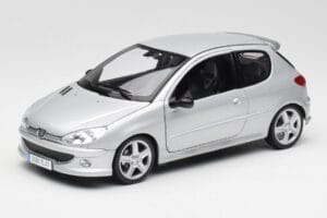 Peugeot 206 RC Aluminium Argent Norev 1:18 184726 Métal Moulé