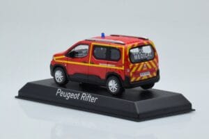 Peugeot Rifter Pompiers Secours Medical Rouge Norev 1:43 479070 Métal Moulé — image 3 sur 4