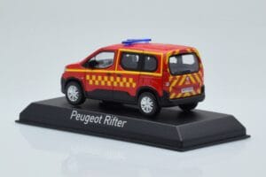 Peugeot Rifter Sapeurs Pompiers Rouge Norev 1:43 479071 Métal Moulé — image 3 sur 4