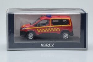 Peugeot Rifter Sapeurs Pompiers Rouge Norev 1:43 479071 Métal Moulé — image 4 sur 4