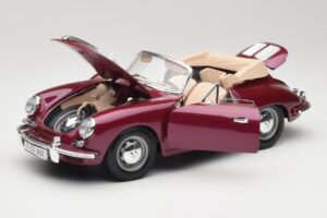 Porsche 356B Cabriolet Aubergine Bburago 1:18 3021-M4 Métal Moulé — image 2 sur 8