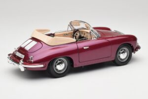 Porsche 356B Cabriolet Aubergine Bburago 1:18 3021-M4 Métal Moulé — image 3 sur 8