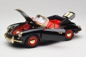 Porsche 356B Cabriolet Noir Bburago 1:18 3031D Métal Moulé — image 2 sur 8
