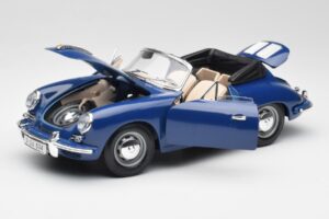 Porsche 356B Cabriolet Bleu Bburago 1:18 3051 Métal Moulé — image 2 sur 8