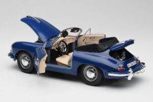 Porsche 356B Cabriolet Bleu Bburago 1:18 3051 Métal Moulé — image 5 sur 8