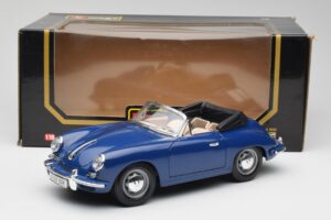 Porsche 356B Cabriolet Bleu Bburago 1:18 3051 Métal Moulé — image 8 sur 8