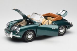 Porsche 356B Cabriolet Vert Bburago 1:18 3051-M1 Métal Moulé — image 2 sur 8