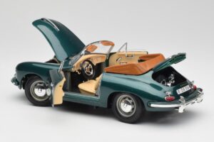 Porsche 356B Cabriolet Vert Bburago 1:18 3051-M1 Métal Moulé — image 5 sur 8