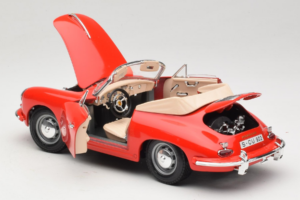 Porsche 356B Cabriolet Rouge Tchibo 1:18 45703 Métal Moulé — image 5 sur 8