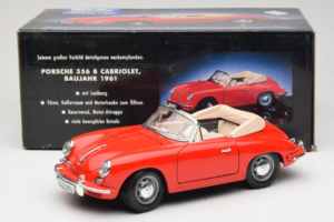 Porsche 356B Cabriolet Rouge Tchibo 1:18 45703 Métal Moulé — image 8 sur 8