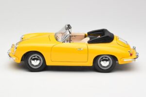 Porsche 356B Cabriolet Jaune Bburago 1:18 3031 Métal Moulé — image 4 sur 8