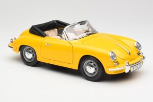 Porsche 356B Cabriolet Jaune Bburago 1:18 3031 Métal Moulé — image 6 sur 8