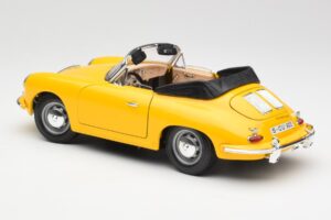 Porsche 356B Cabriolet Jaune Bburago 1:18 3031 Métal Moulé — image 7 sur 8