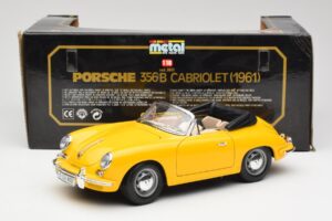 Porsche 356B Cabriolet Jaune Bburago 1:18 3031 Métal Moulé — image 8 sur 8