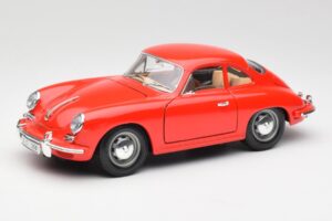 Porsche 356B Rouge Bburago 1:18 3021 Métal Moulé