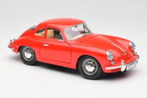 Porsche 356B Rouge Bburago 1:18 3021 Métal Moulé — image 6 sur 8