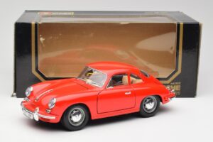 Porsche 356B Rouge Bburago 1:18 3021 Métal Moulé — image 8 sur 8