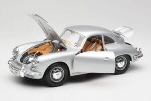 Porsche 356B Argent & Intérieur Marron Bburago 1:18 3021-M2 Métal Moulé — image 2 sur 8