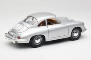 Porsche 356B Argent & Intérieur Marron Bburago 1:18 3021-M2 Métal Moulé — image 3 sur 8