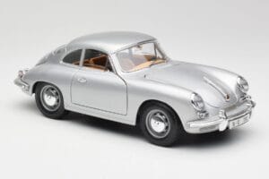 Porsche 356B Argent & Intérieur Marron Bburago 1:18 3021-M2 Métal Moulé — image 6 sur 8