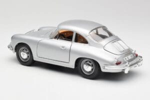 Porsche 356B Argent & Intérieur Marron Bburago 1:18 3021-M2 Métal Moulé — image 7 sur 8