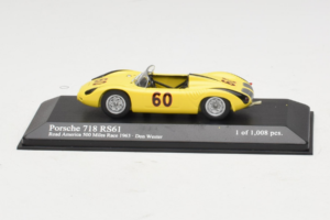 Porsche 718 RS61 #60 D. Wester Road America 500 Miles 1963 Minichamps 1:43 430636560 Métal Moulé