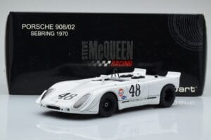 Porsche 908/02 #48 S. McQueen / P. Revson 12 Hours of Sebring 2nd Place Post Race Version 1970 AUTOart 1:18 87072 Métal Moulé — image 8 sur 8