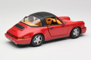 Porsche 911 964 Carrera 2 Targa Rouge Anson 1:18 30305-W Métal Moulé — image 3 sur 8